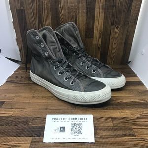 Converse High-Top Sneakers in Gray and White